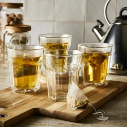 Baccarat Barista Facet 8 236ml Double Wall Latte Glass - Set Of 4 -Deals Baccarat Store 1020863 bc barista facet glass 236ml s4