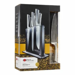 Baccarat Damashiro 7 Piece Kin Knife Block -Deals Baccarat Store 1026977 bc kin 7pc ecomm