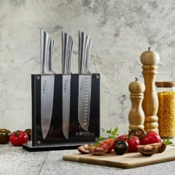 Baccarat Damashiro 7 Piece Kin Knife Block -Deals Baccarat Store 1026977bcdmkinknifeblock7pc 01