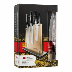 Baccarat Damashiro Emperor Shi Knife Block 7 Piece -Deals Baccarat Store 1029230 bc shi kb 7pc ecomm