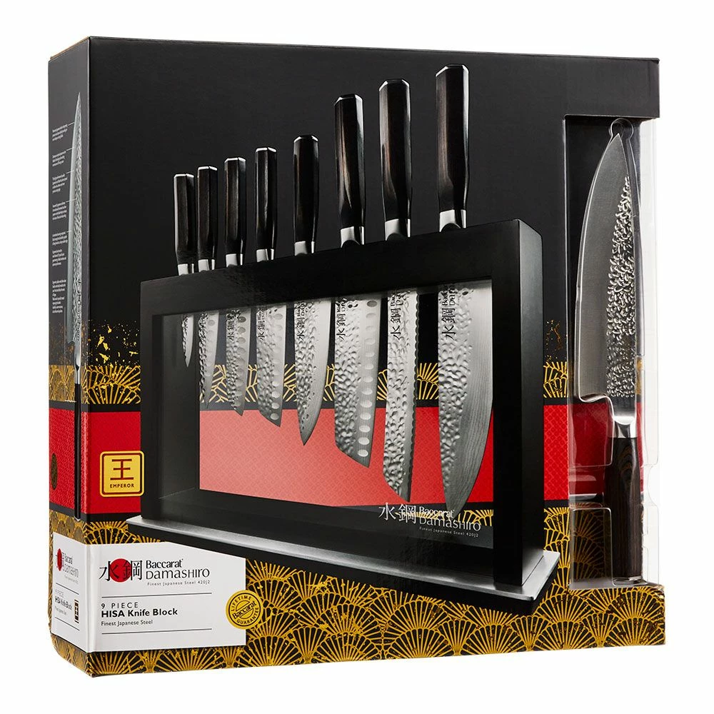 Baccarat Damashiro Emperor Hisa 9 Piece Knife Block 7 Baccarat Damashiro Emperor Hisa 9 Piece Knife Block - Image 5
