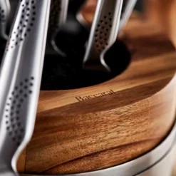 THE EGG By Baccarat ID3 9 Piece Stainless Steel Knife Block -Deals Baccarat Store 1032364 bcid3theuniveggknifebloc 05