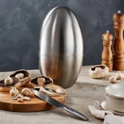 THE EGG By Baccarat ID3 9 Piece Stainless Steel Knife Block -Deals Baccarat Store 1032364 bcid3theuniveggknifebloc 07
