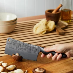 Baccarat ID3 Black Samurai Cleaver Knife 17cm -Deals Baccarat Store 1032703 bcid3blksmrcleaver17cm 02b