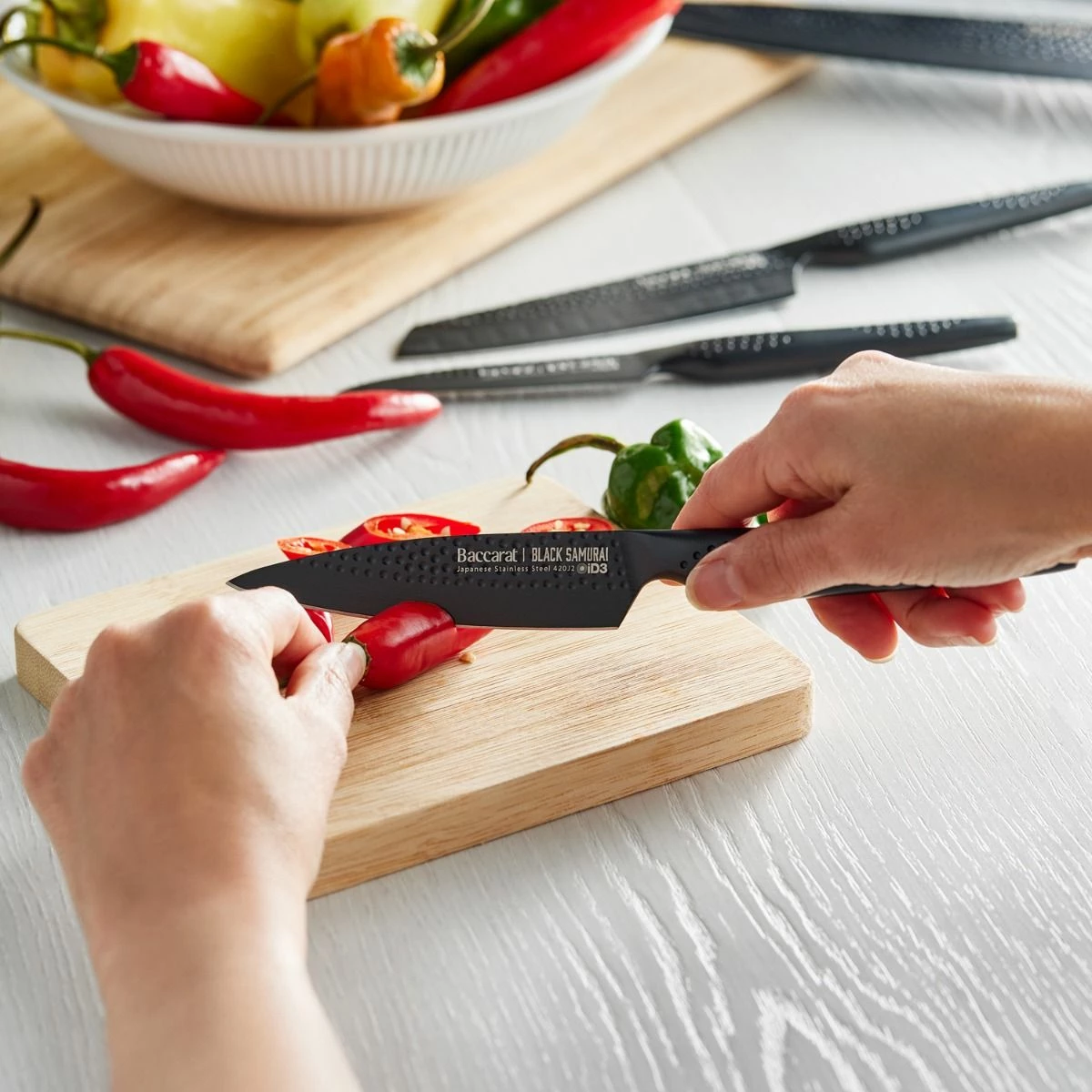Baccarat ID3 Black Samurai Sakai Knife Block 7 Piece 7 Baccarat ID3 Black Samurai Sakai Knife Block 7 Piece - Image 5