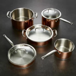 Baccarat Le Connoisseur 5 Piece Stainless Steel Cookware Set Copper -Deals Baccarat Store 1033665 bc le con cookset 5pc copper 9