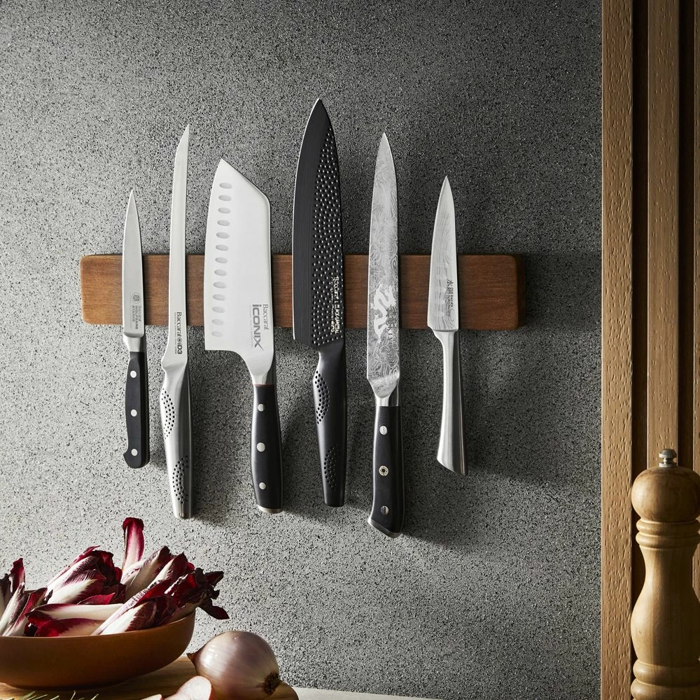 Baccarat ID3 Magnetic Acacia Wood Wall Mounted Knife Holder 40cm Brown 5 Baccarat ID3 Magnetic Acacia Wood Wall Mounted Knife Holder 40cm Brown - Image 3