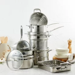 Baccarat IconiX 9 Piece Stainless Steel Cookware Set -Deals Baccarat Store 1034497 bciconixcookset9pc 01