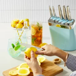 Baccarat ID3 Kobe 7 Piece Knife Block Set Blue -Deals Baccarat Store 1040458 bc id3 kobe knife blk 7pc blue 02