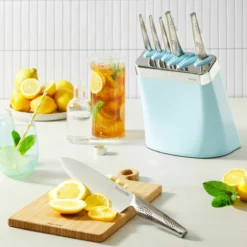 Baccarat ID3 Kobe 7 Piece Knife Block Set Blue -Deals Baccarat Store 1040458 bc id3 kobe knife blk 7pc blue 06