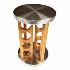 Baccarat Spice Market Khari Stainless Steel 16 Jar Spice Rack