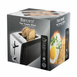 Baccarat The Toasty Slice 2 Slice Toaster Black -Deals Baccarat Store baccarat the toasty slice black