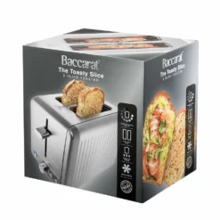 Baccarat The Toasty Slice 2 Slice Toaster Silver -Deals Baccarat Store baccarat the toasty slice silver