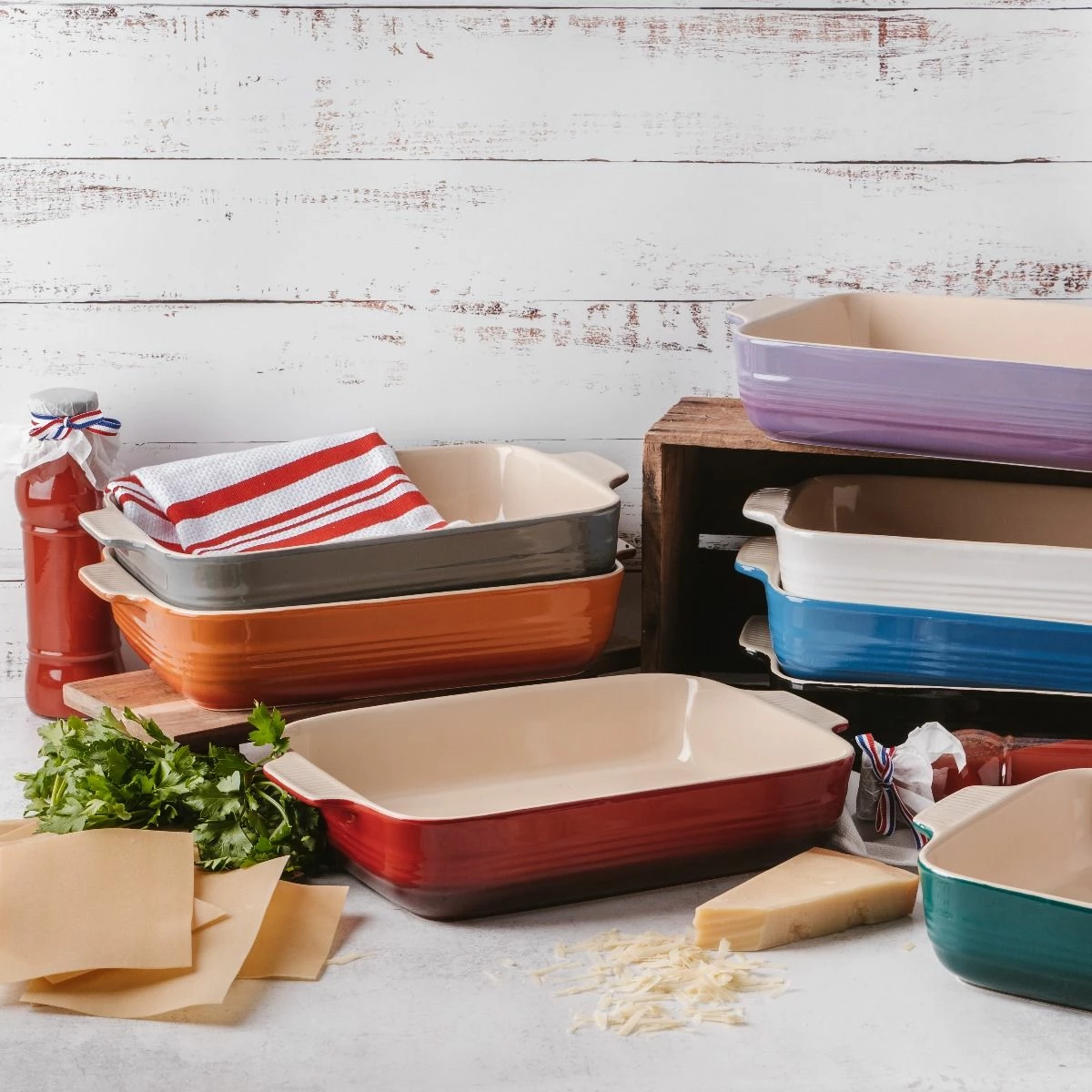 Baccarat Le Connoisseur Stoneware Lasagne Baking Dish 38cm White 6 Baccarat Le Connoisseur Stoneware Lasagne Baking Dish 38cm White - Image 4