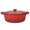 Baccarat Le Connoisseur 27cm Cast Iron Oval French Oven With Lid Red 3.5L -Deals Baccarat Store pcp 1021275 1