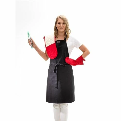 Baccarat Kitchen Full Body Cotton Apron Black 3 Baccarat Kitchen Full Body Cotton Apron Black