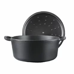 Baccarat Le Connoisseur 29cm Cast Iron Round French Oven With Lid Black 6.3L -Deals Baccarat Store pcp 1027443 2