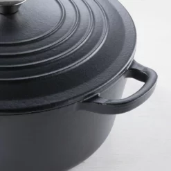 Baccarat Le Connoisseur 29cm Cast Iron Round French Oven With Lid Black 6.3L -Deals Baccarat Store pcp 1027443 3