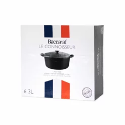 Baccarat Le Connoisseur 29cm Cast Iron Round French Oven With Lid Black 6.3L -Deals Baccarat Store pcp 1027443 7