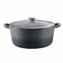 Baccarat Le Connoisseur Round French Oven With Lid Grey 29cm 6.3L