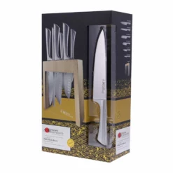 Baccarat Damashiro 7 Piece Mizu Knife Block Oak -Deals Baccarat Store pcp 1028139 4 1 1