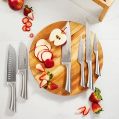 Baccarat Damashiro 7 Piece Mizu Knife Block Oak -Deals Baccarat Store pcp 1028139bcdmmizuknifeblockoak7pc 03 1