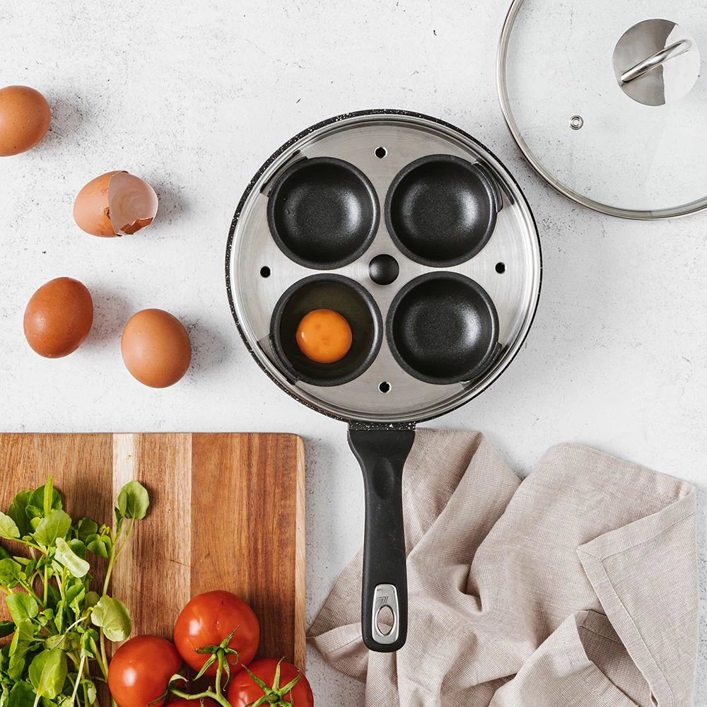 Baccarat Granite Egg Poacher With Lid 4 Cup 20cm 6 Baccarat Granite Egg Poacher With Lid 4 Cup 20cm - Image 4