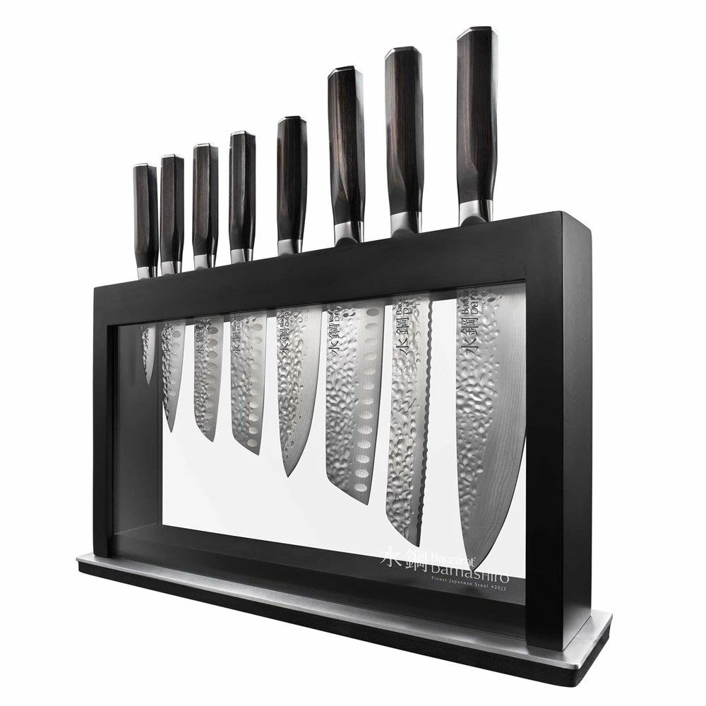 Baccarat Damashiro Emperor Hisa 9 Piece Knife Block 3 Baccarat Damashiro Emperor Hisa 9 Piece Knife Block