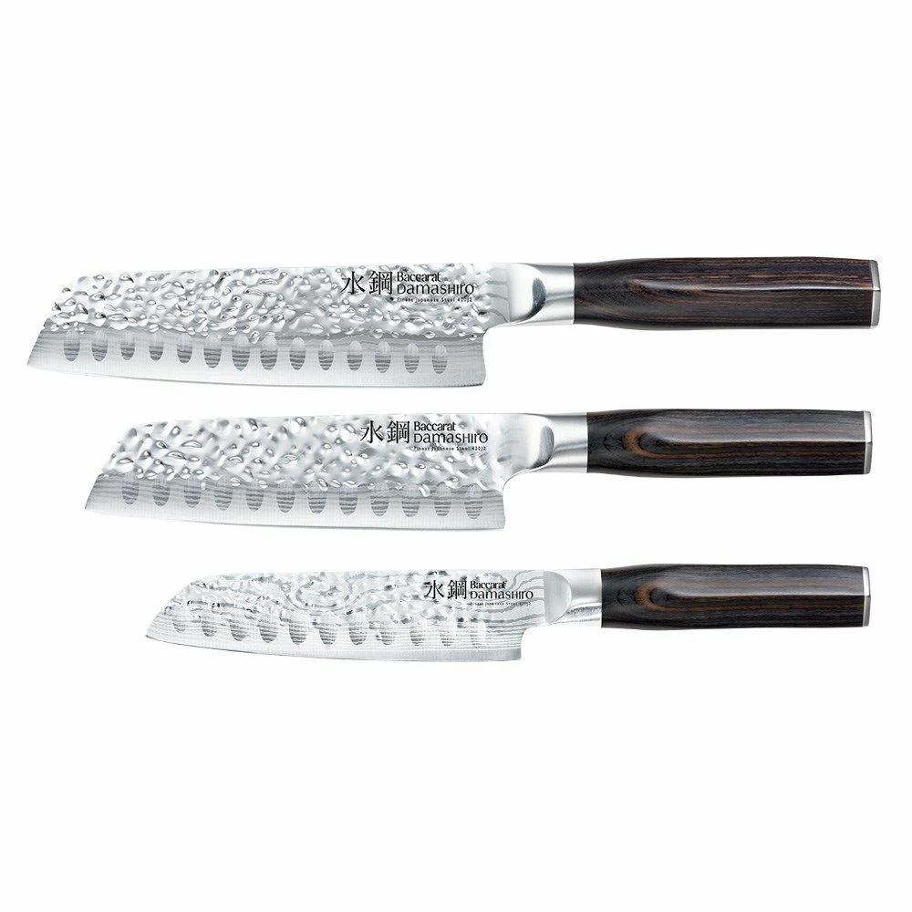 Baccarat Damashiro Emperor Santoku Set Of 3 3 Baccarat Damashiro Emperor Santoku Set Of 3