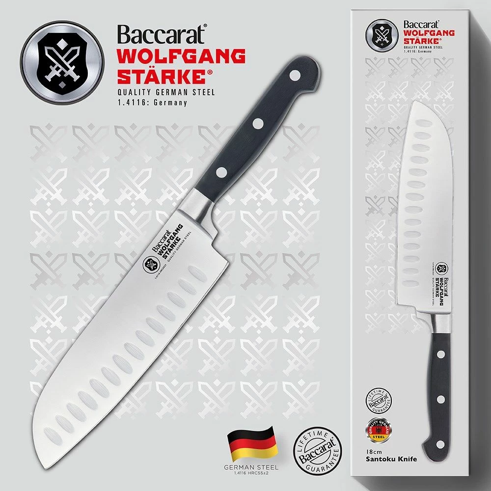 Baccarat Wolfgang Starke Stainless Steel Santoku Knife 18cm 6 Baccarat Wolfgang Starke Stainless Steel Santoku Knife 18cm - Image 4