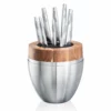 THE EGG By Baccarat ID3 9 Piece Stainless Steel Knife Block -Deals Baccarat Store pcp 1032364 1
