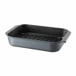 Baccarat Granite Non Stick Roaster With Roasting Rack 34cm Black -Deals Baccarat Store pcp 1033600 1