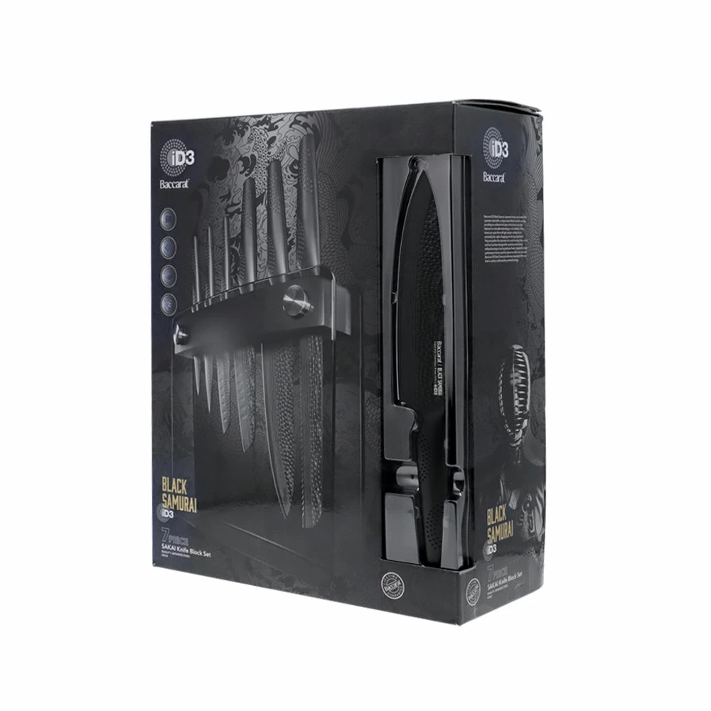 Baccarat ID3 Black Samurai Sakai Knife Block 7 Piece 13 Baccarat ID3 Black Samurai Sakai Knife Block 7 Piece - Image 11