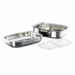 Baccarat Gourmet Stainless Steel Rectangle Roaster 36 X 24cm Silver -Deals Baccarat Store pcp 1033664 1