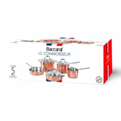 Baccarat Le Connoisseur 5 Piece Stainless Steel Cookware Set Copper -Deals Baccarat Store pcp 1033665 3