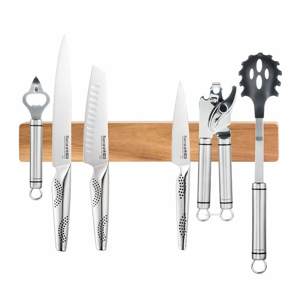 Baccarat ID3 Magnetic Acacia Wood Wall Mounted Knife Holder 40cm Brown 6 Baccarat ID3 Magnetic Acacia Wood Wall Mounted Knife Holder 40cm Brown - Image 4