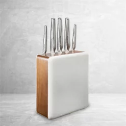 Baccarat Universal Acacia & Marble Knife Block -Deals Baccarat Store pcp 1033816 2