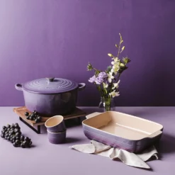 Baccarat Le Connoisseur Cast Iron Round French Oven 29cm 6.3L Purple -Deals Baccarat Store pcp 1036147 5 1