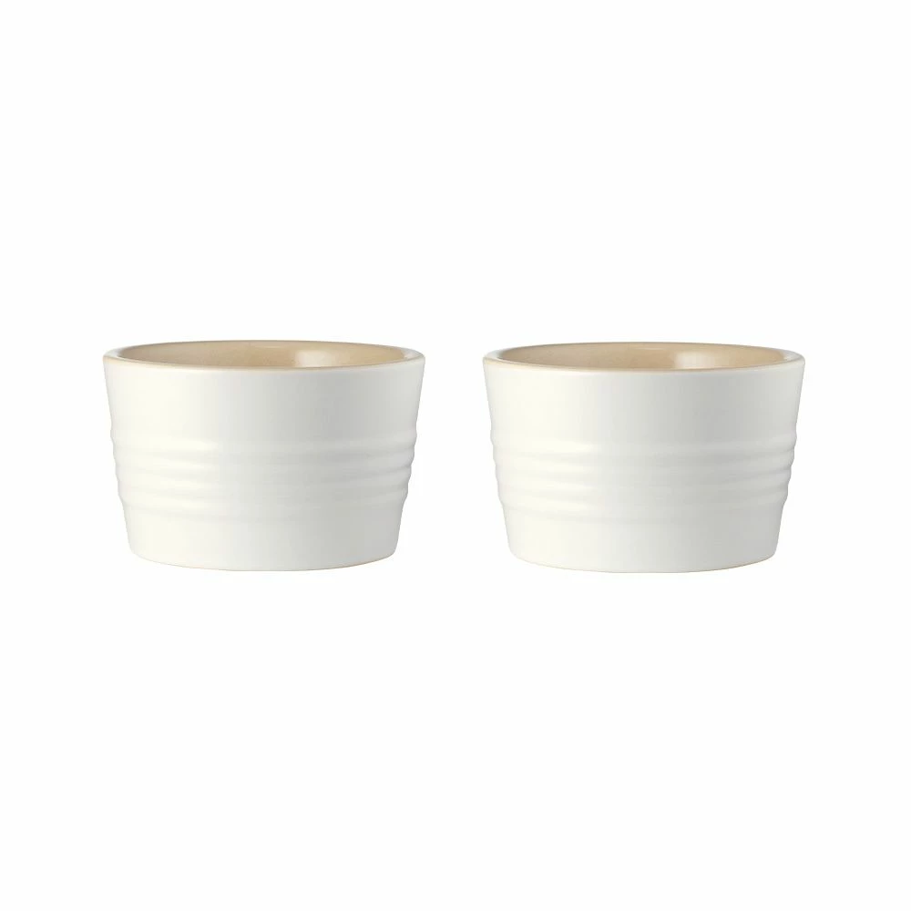 Baccarat Le Connoisseur Set Of 2 Stoneware Ramekin 9cm White 2 Baccarat Le Connoisseur Set Of 2 Stoneware Ramekin 9cm White