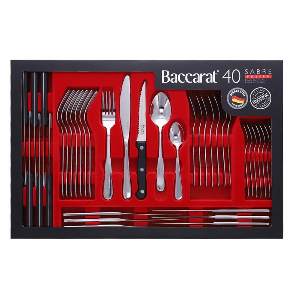 Baccarat Sabre Fussen 40 Piece German Stainless Steel Cutlery Set 6 Baccarat Sabre Fussen 40 Piece German Stainless Steel Cutlery Set - Image 4