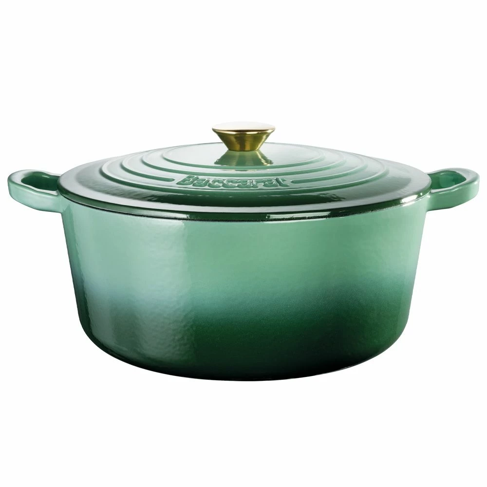 Baccarat Le Connoisseur Cast Iron Round French Oven 6.3L Moss 3 Baccarat Le Connoisseur Cast Iron Round French Oven 6.3L Moss
