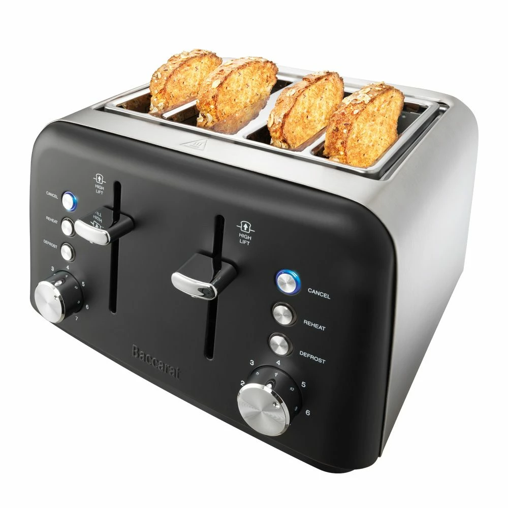 Baccarat The Toasty Slice 4 Slice Toaster Black 3 Baccarat The Toasty Slice 4 Slice Toaster Black