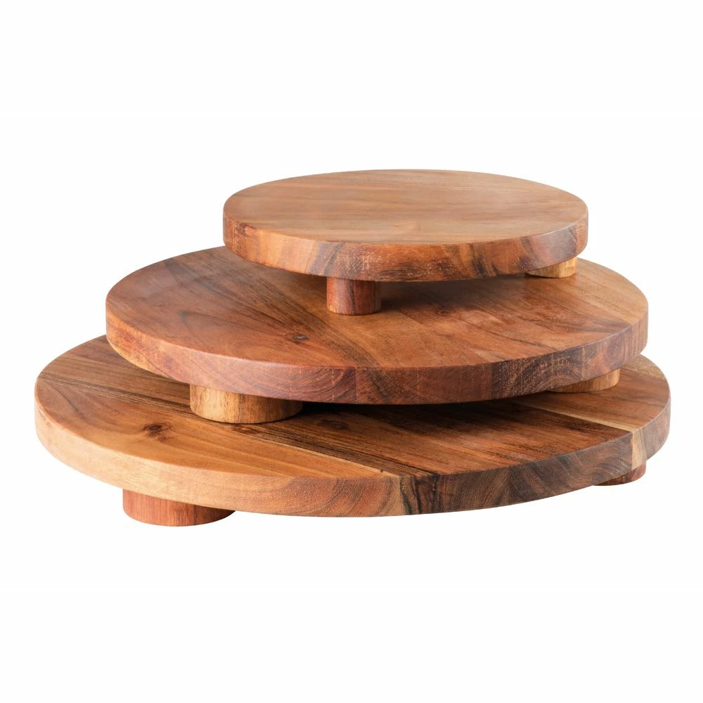 Baccarat Le Connoisseur Acacia 3 Piece Round Board Table Set 3 Baccarat Le Connoisseur Acacia 3 Piece Round Board Table Set