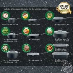 Baccarat STONEX2 10 Piece Ceramic Non Stick Cookware Set -Deals Baccarat Store stonex2 10pc