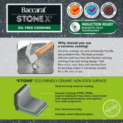 Baccarat STONEX2 10 Piece Ceramic Non Stick Cookware Set -Deals Baccarat Store stonex2 product features 1